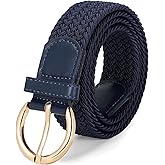 JASGOOD Women Men Braided Woven Elastic Stretch Belt Golf Canvas Casual Belt for Jeans Pants