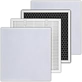 2 Pack HKB320F Replacement Filters for Mooka HKB320F Air Purifier, H13 True HEPA Filter, 3-in-1 Activated Carbon Filter, with 2 Pieces Washable Pre-Filters