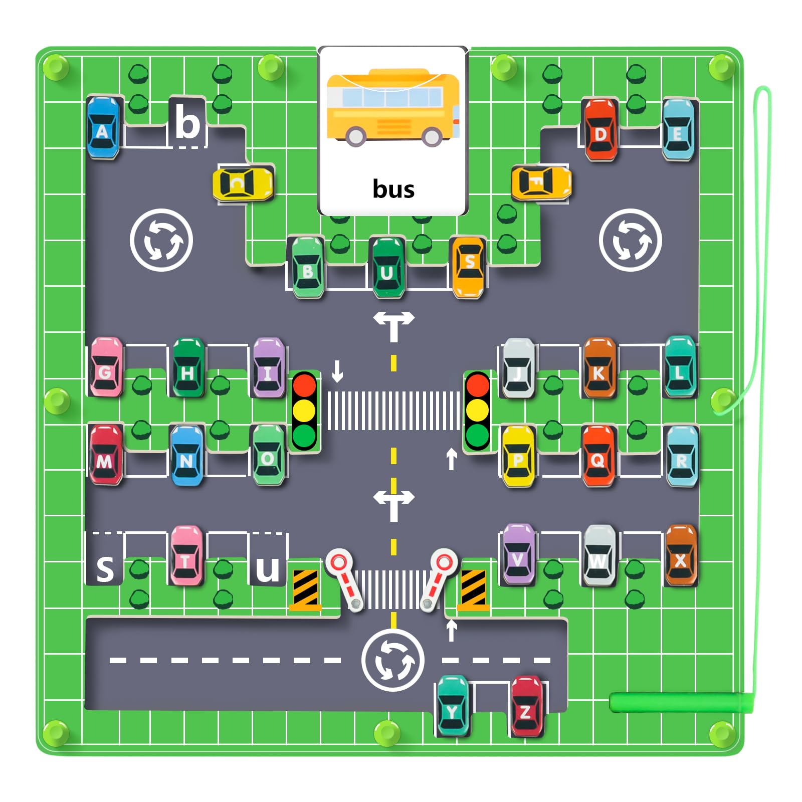 Ainiv Magnet Alphabet Maze, Magnetic Letter Maze Puzzles, Toddler Learning Toys ABC Letters Wooden Matching Board, Montessori Fine Motor Skills Toys for 3 4 5 6 7 Years Old Boys Girls Birthday Gifts