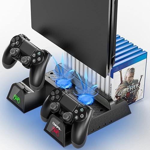PS4 Stand Cooling Fan Station for PlayStation 4/PS4 Slim/PS4 Pro