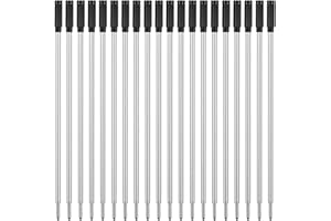 Unibene Cross Compatible Ballpoint Pen Refills 20 Pack, 1.0mm Medium Point-Black, Smooth Writing Replaceable German Ink Refill