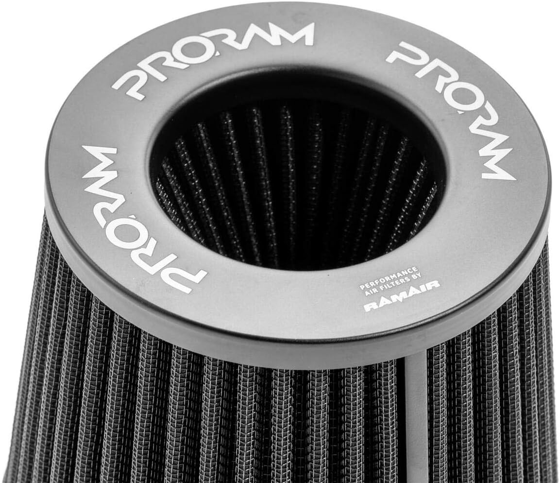 Ramair Filters Performance PRORAM Universal Intake Induction Cone Air Filter - 150mm Base With Reducing Rings, BLACK - Image 4