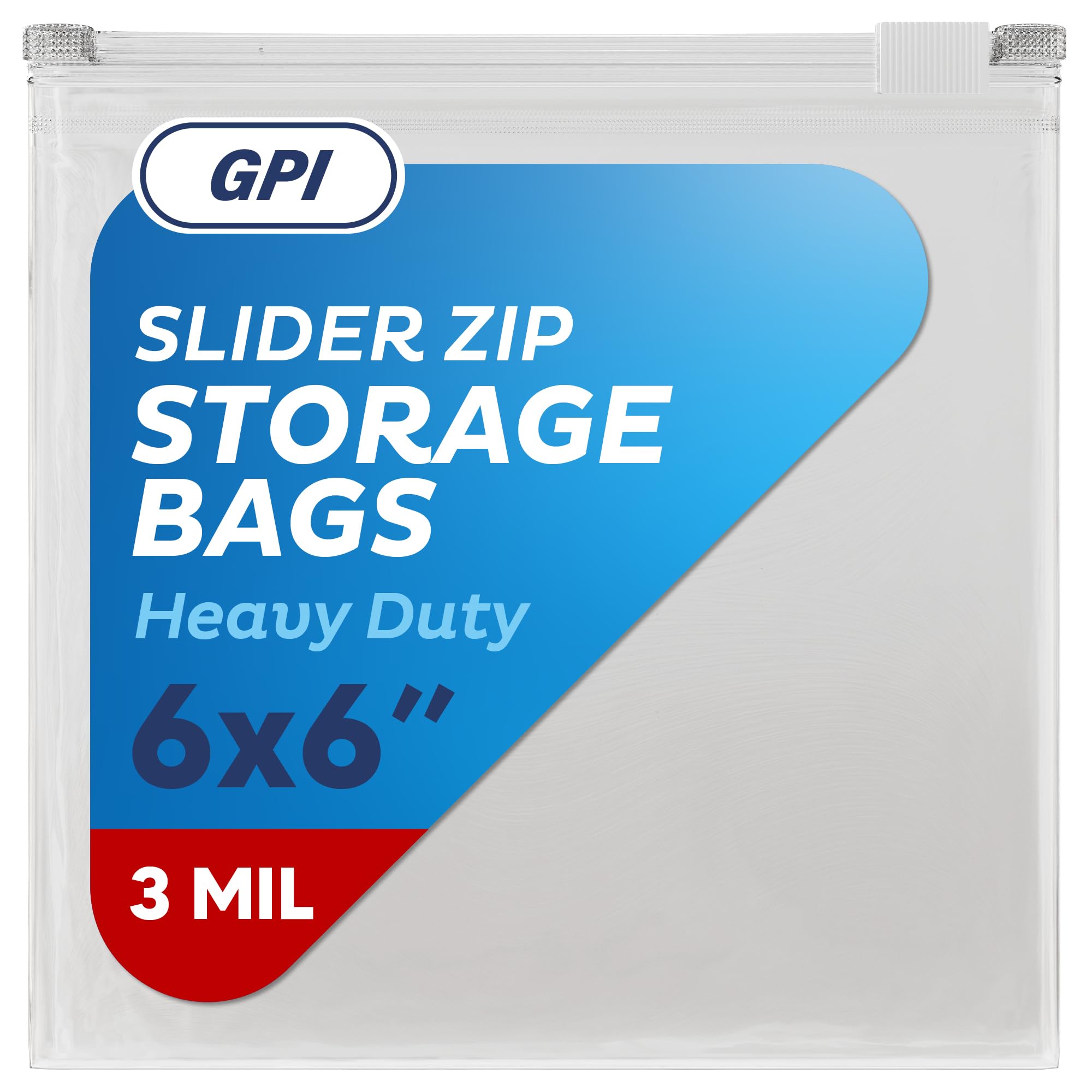 Photo 1 of 100 Count - Slider Zip Food Storage Sandwich Bags, 6" x 6" (1 Pint) 3 Mil Heavy Duty, Strong & Durable For Freezer Storage, For Sandwiches, Snacks & More. GPI