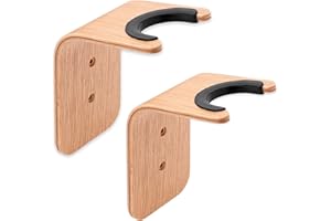 BONFOIS Guitar Wall Hanger - Secure Guitar Wall Mount for Acoustic/Ukulele - Space-Saving Guitar Accessories - Easy to Install Guitar Hook - Elegant Design Guitar Stand for Home/Studio Neck up to 2 in (50mm)