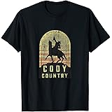 Vintage Cody Country T-Shirt - Unisex-Adults - Black - Small - Short Sleeve - Cotton 65%, Polyester 35%OEKO-TEX STANDARD 100