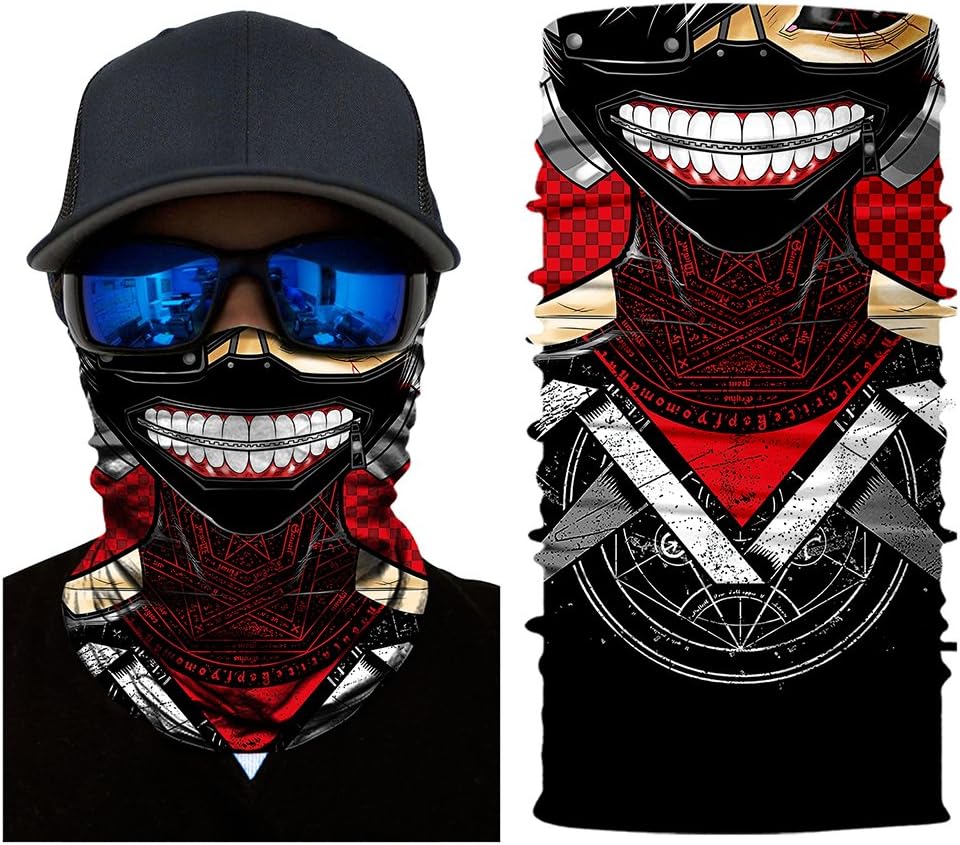 Amazon Com Rngedg Tokyo Ghouls Neck Gaiter Headwear Seamless Bandana Tube Sun Face Mask Uv Versatile Sport Headband Bandana For Men Women Dust Outdoor Climbing Camping Hiking Fishing Running Cosplay Clothing