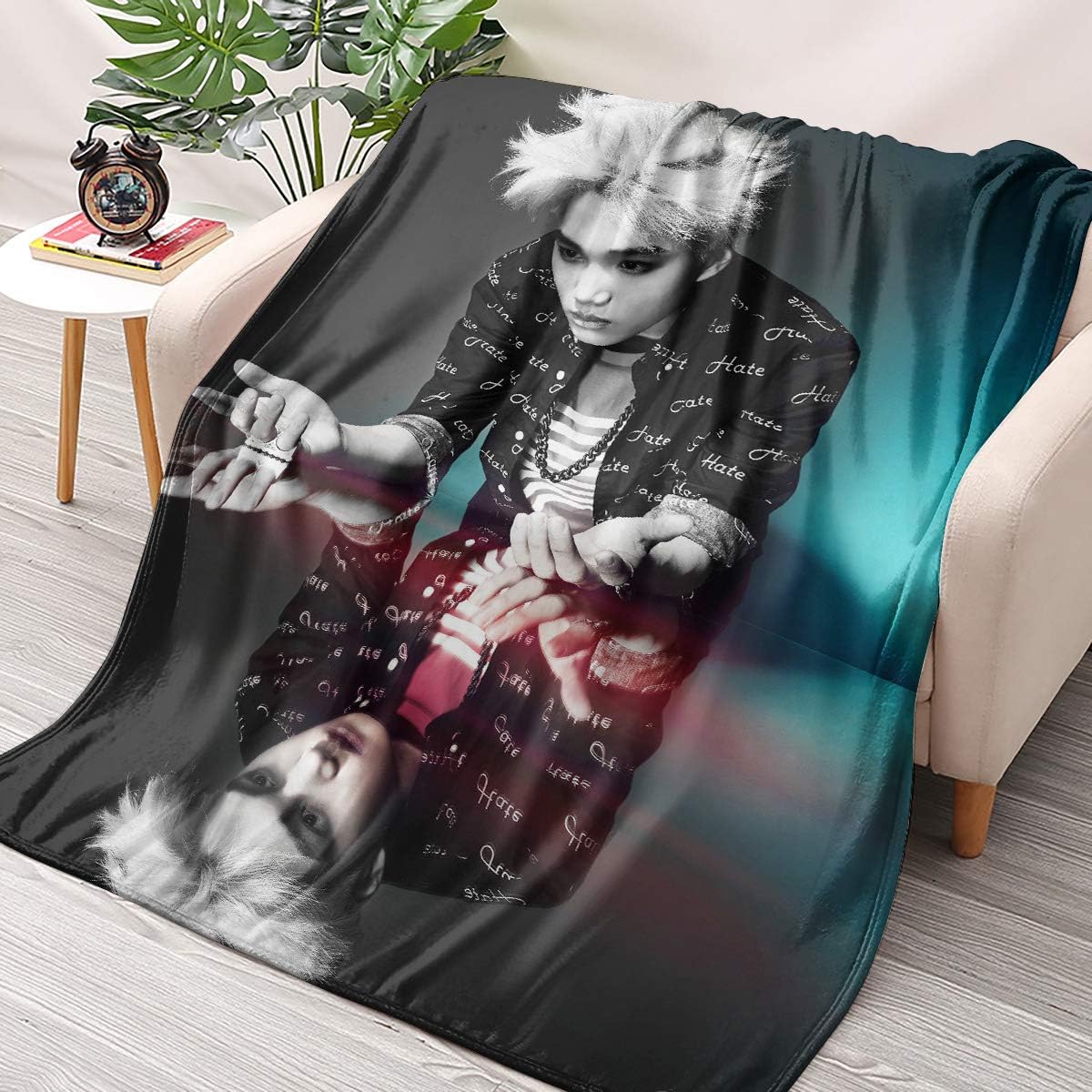 NBBZ Kpop EXO Flannel Throws Blankets Couch Sofa Fuzzy Blanket for Traveling Camping Home (70" x 90" / 180cm x 230cm)