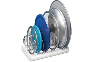 YouCopia StoreMore Adjustable Pot Lid Organizer, Standard, White