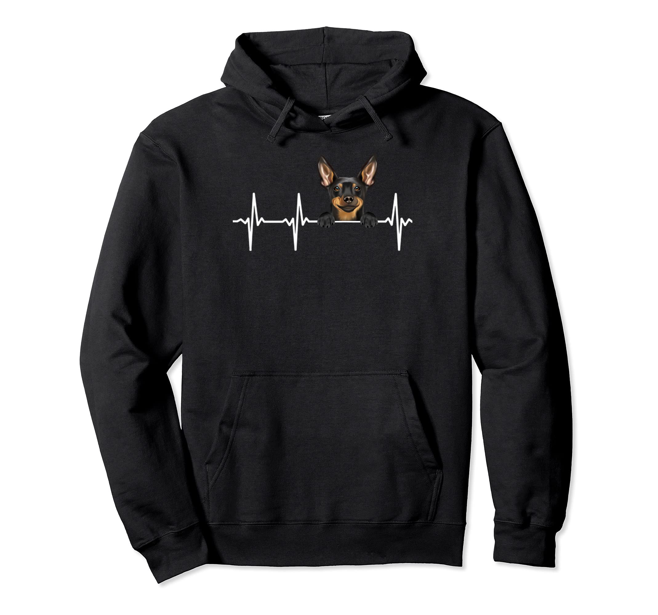 Funny Dog Heartbeat For Miniature Pinscher Lovers Pullover Hoodie