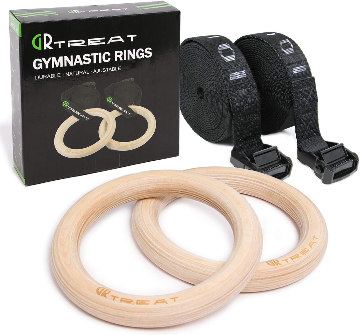 FFITNESS Gym Rings - Gymnastikringe Mit ABS-Gurten Für Krafttraining Zuhause & Outdoor