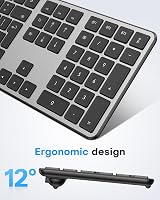 OMOTON Wireless Keyboard and Mouse for Mac OS Gray, Multi-Device view 7