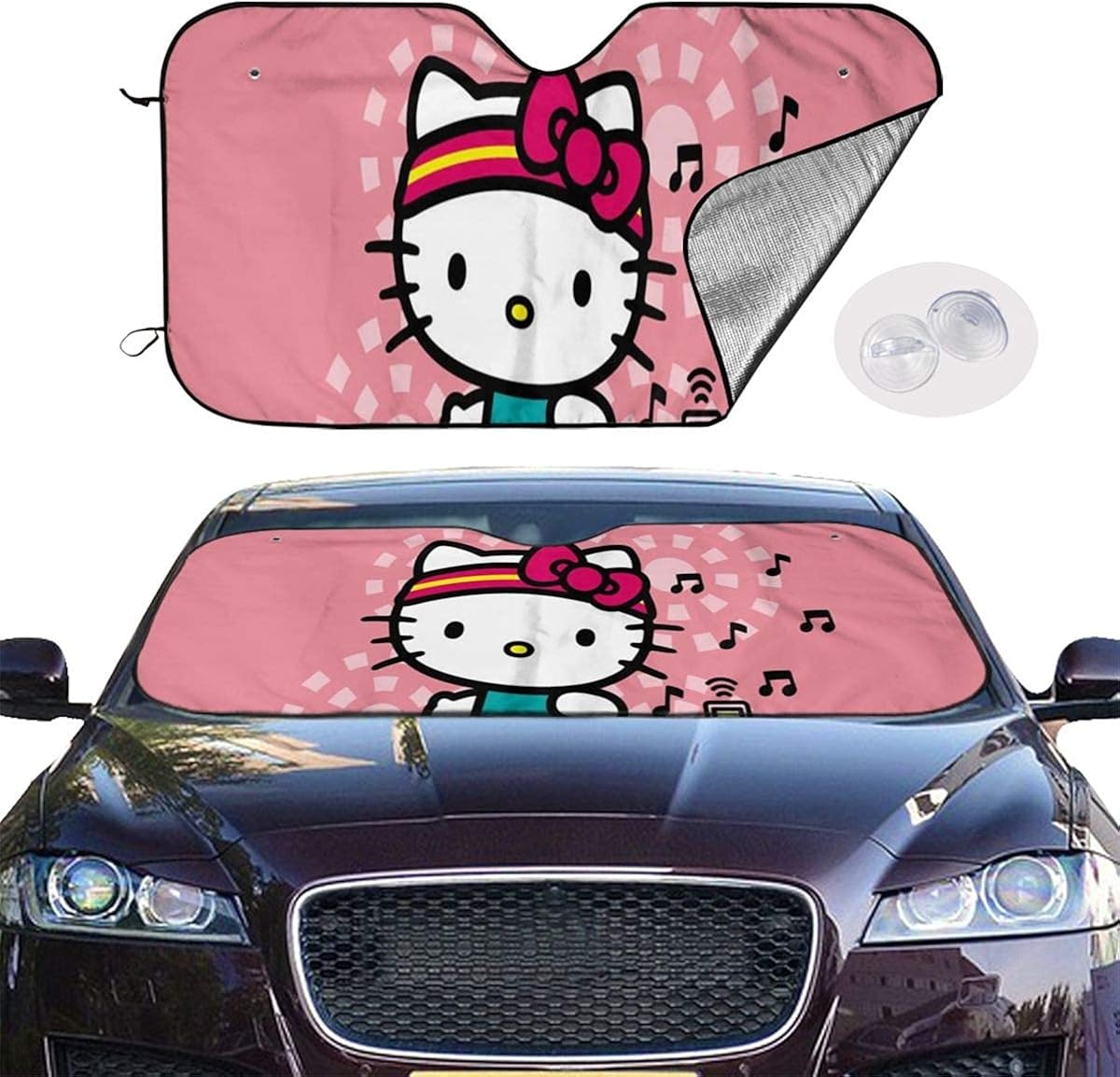 Car Windshield Sunshade HelloKitty Sun Heat Shield Shade UV Ray Visor