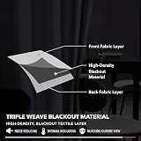 Deconovo Eyelet Blackout Thermal Curtain Dark Forest 100 x 84 in view 6