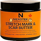 NexoTek Intensive Stretch Mark Butter 120ml – Hydrating Belly & Body Cream for Pregnancy, Fitness and Weight Change – Nourish
