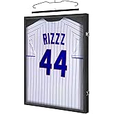 IHEIPYE Jersey Display Case Jersey Frame Large Shadow Box Lockable with UV Protection Acrylic and Hanger for Baseball Basketball Football Soccer Hockey 2XL Sport Jersey Shirt,Black