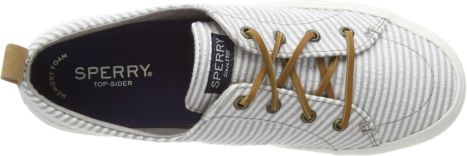 sperry crest vibe seersucker stripe barrel lace sneaker