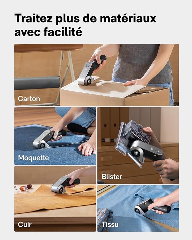 Ciseaux électriques sans fil EdgeFlow, lame titane, écran LED