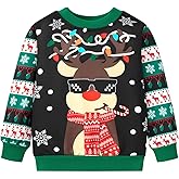 FUNMETA Toddler Baby Boy Girls Christmas Sweatshirts, Ugly Long Sleeve Crewneck Pullover Sweatshirt Xmas Sweaters