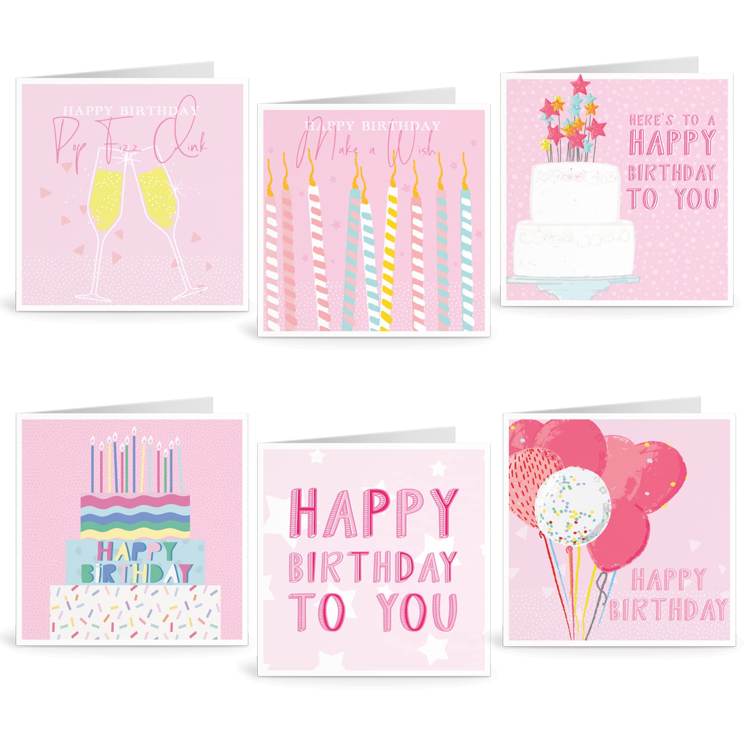 Ruby Ashley Birthday Cards for Women. 30 Recyclable Birthday Cards & Envelopes. Multipack Made in the UK
