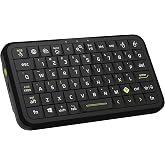 Phistone Mini Keyboard with Triple Mode (2.4G/Bluetooth/USB-C),RGB Backlit with Memory, Air Mouse, Ultra-Slim Portable, Compatible with Tablet/PC/Smart TV/Phone (iOS/Android/Windows/Mac)