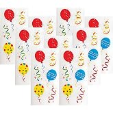 Paper House Productions Happy Birthday Party Balloons Stickers 3 3-Packs | 3 Packs of 3 2" x 4" Sticker Sheets, Acid &amp; Lignan Free, Shiny Foil Accents, Real Artwork (Not AI), For Scrapbooks &amp; Crafts