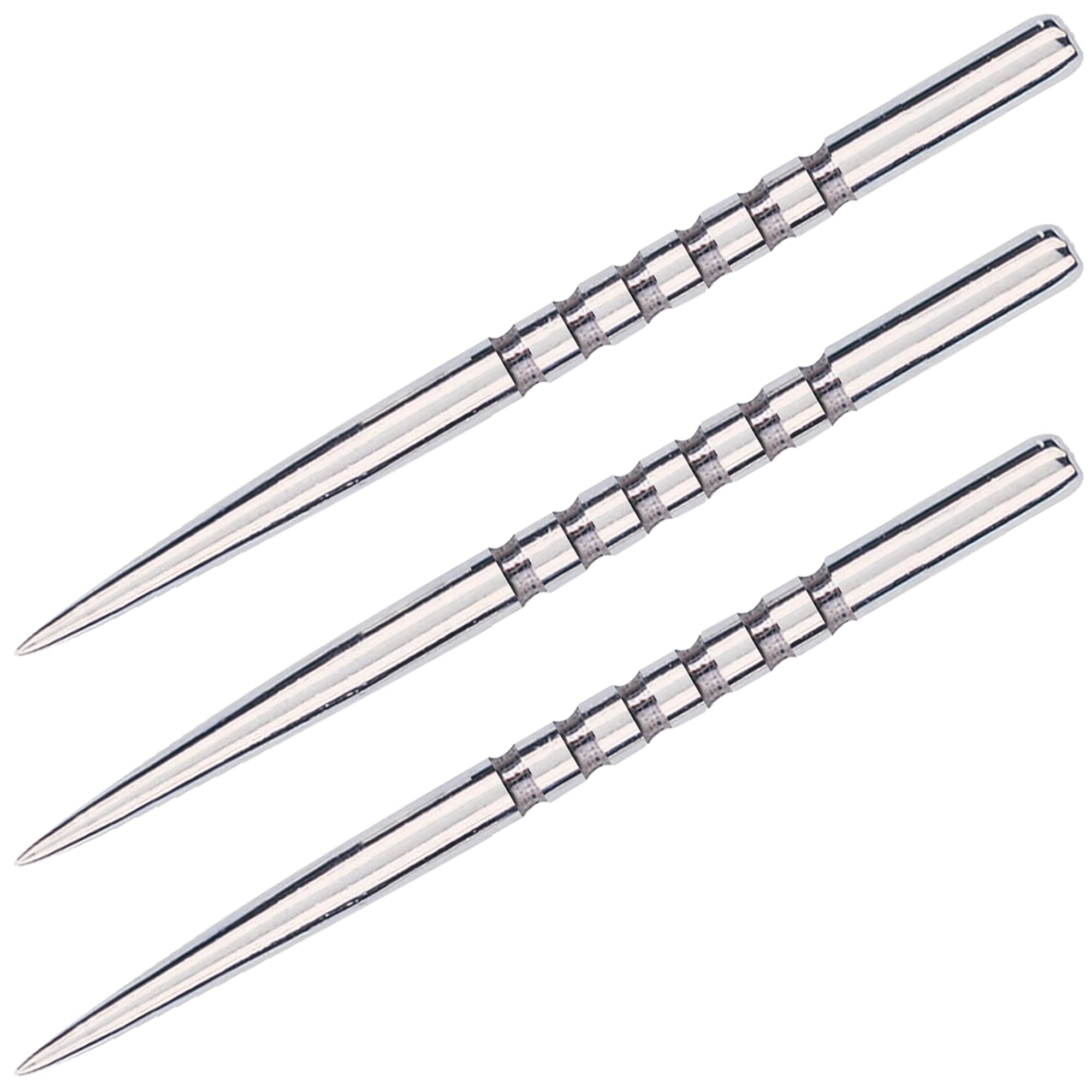 Unicorn Replacement Steel Dart Points | Needle Extra Long 52.1 mm | 6 Grooves | Silver | 3 per Pack