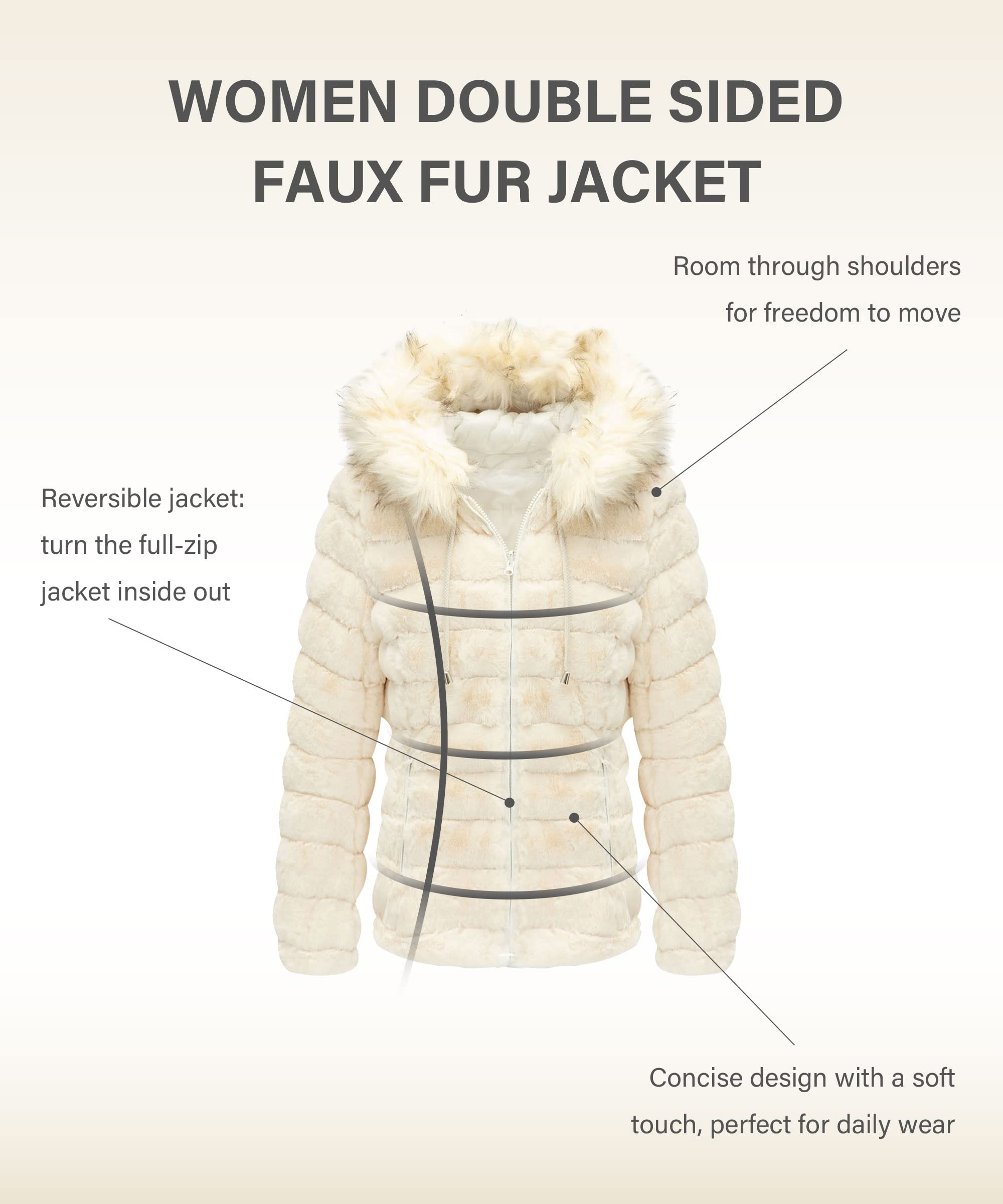 Double Sided Faux Fur Jacket