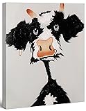 Modern Animal Pop Art - Framed - Mean Cow Canvas