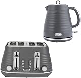 Salter Ripple Kettle & Toaster Set 1.7 L Cordless Auto Shut Off 4 Slots