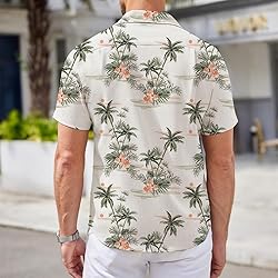 Coconut Tree Mens Funny Hawaiian Shirts 3D Graphic