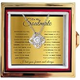 Birthday Gifts for Wife from Husband | Soulmate Necklace with Heartfelt Message Card & Box | Anniversary, Birthday, Christmas or Valentine’s Day Gift for Girlfriend, Fiancée