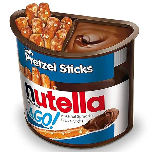NUTELLA & GO! CREAMY CHOCOLATE HAZELNUT SPREAD WITH PRETZEL STICKS 1.8 OZ SNACK PACK