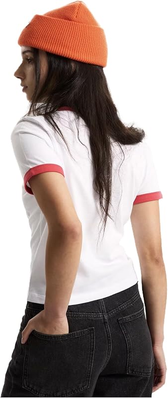 T-shirt W Central Chest Ringer, cor branca, L