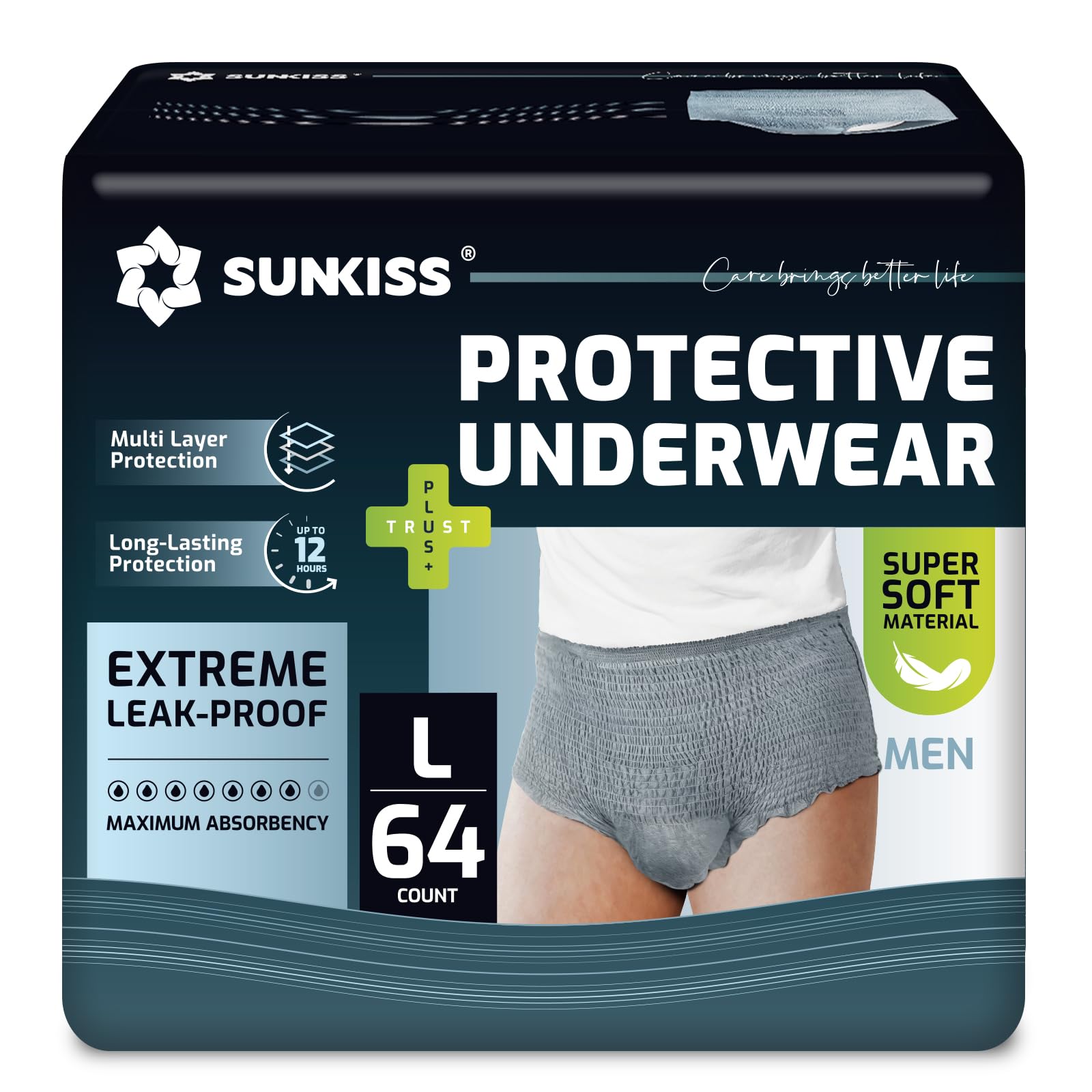 SUNKISS Incontinence Underwear for Men, Daytime