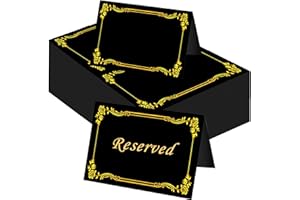 120Pcs Wedding Place Cards, BetterJonny Blank Tent Name Cards 9 * 10cm Black Table Decoration Place Card for Wedding Confirma