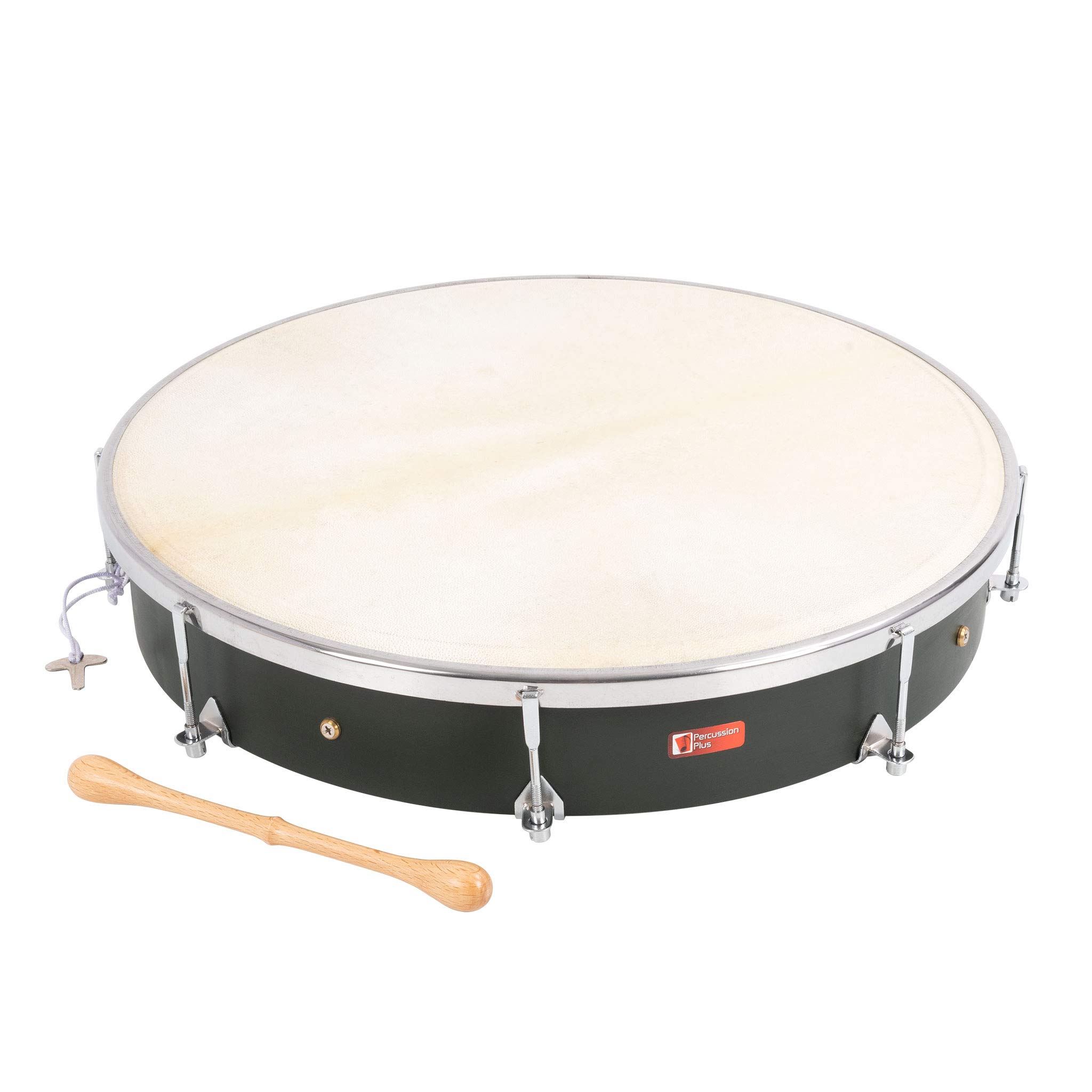 Percussion Plus PP1142 18 inch Bodhran Tunable, Black
