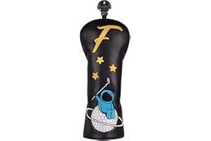 2THPART Astronaut Series Golf Headcovers, Synthetic Leather Golf Head Covers for Driver, Fairway Wood and Hybrid, Golf Putter Covers for Mallet and Blade