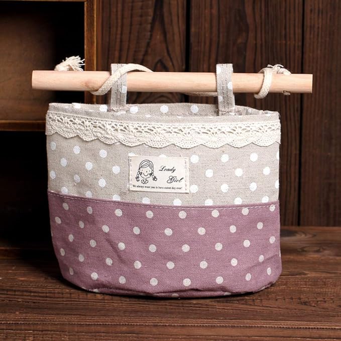 Kleiner faltbarer Aufbewahrungskorb aus Baumwolle und Leinen, zum