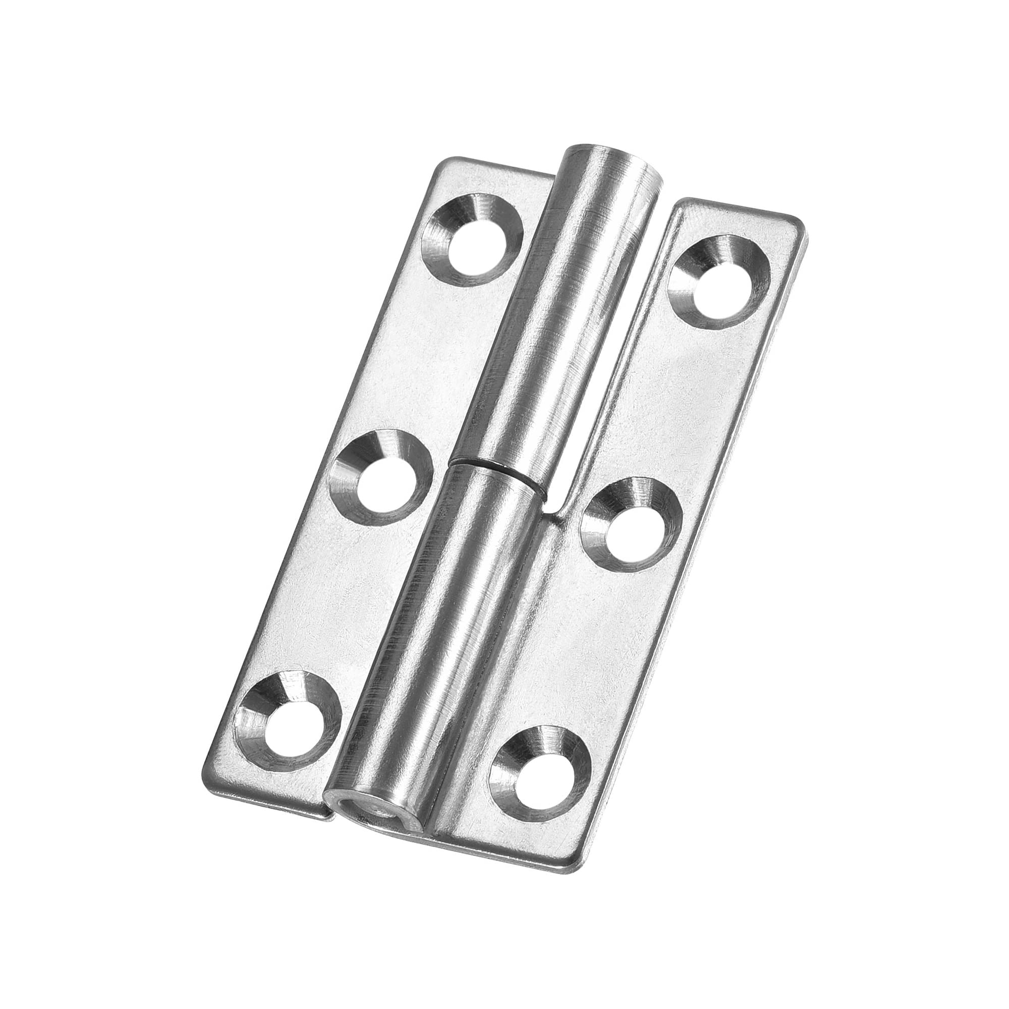 sourcing map Lift Off Hinge, Right Handedness Mini Stainless Steel Hinge Detachable Slip Joint Small Flag Hinges 64mm Long 37mm Open Width