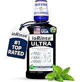 ioRinse Ultra Periodontal Gum Mouthwash with Molecular Iodine, Xylitol, 1L | Alcohol Free Mouth Rinse for Gum Disease, Gingivitis, Plaque, Bad Breath and Bleeding Gums; Ultra Periodontal Oral Care.
