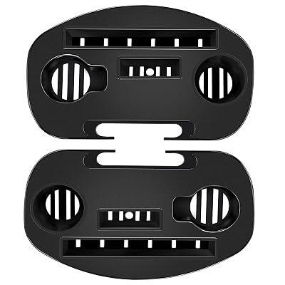 Hanperal Zero Gravity Chair Tray, 2 Pack Upgraded Version Cup Holder for Zero Gravity Chair, Utility Clip-On Chair Table/Tray for iPhone/iPad/Tea Cup/Books -Black…