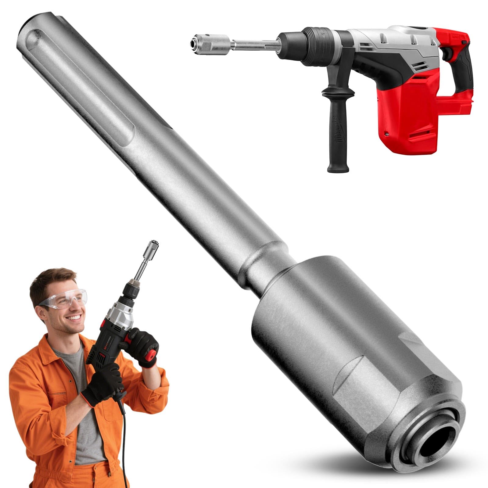 Photo 1 of Pisman SDS-Max to SDS-Plus Adapter, 40 Chrome Steel Hammer Drill Bit, Rotary Hammer Connection Adapter Bits,Drill Converter Shank Quick Tool