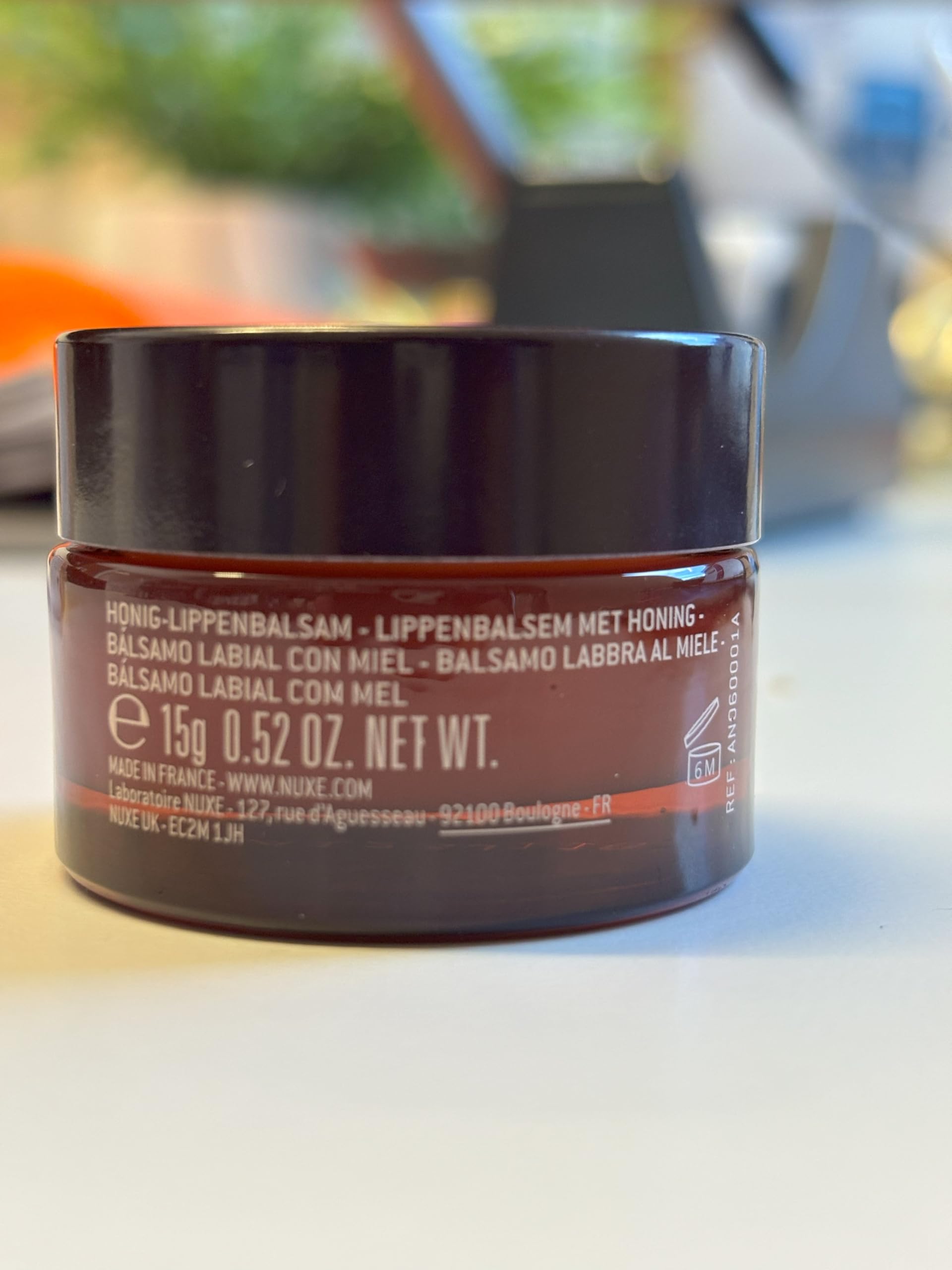 Nuxe Rêve de Miel Ultra Nourishing Lip Balm With Honey Shea Butter and Vitamin E for Cracked and Dry Lips, 0.52 Oz