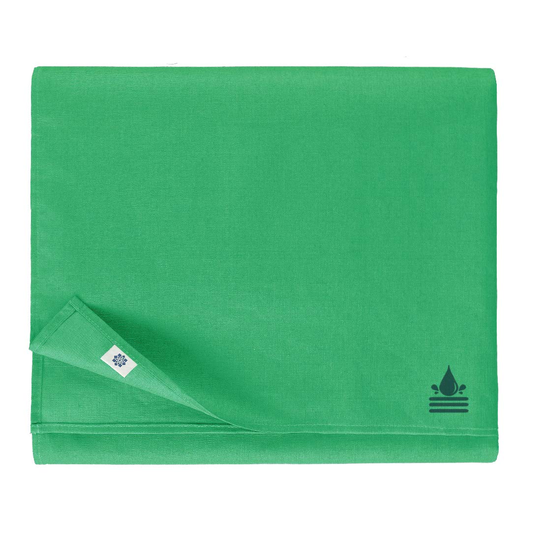 Linen & Cotton Tablecloth Waterproof Adele -100% Linen, Green (147 x 350 cm) Water Stain Dirt Resistant Long Table Linen Cloth Cover Oilcloth Easy Care Anti Slip for Home Garden Outdoor Summer Party