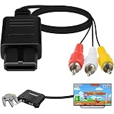 Herfair N64 Video Cable Gamecube AV Cord 6FT Plug &amp; Play Original Quality | RCA Composite Digital TV Monitor Display Cable for Nintendo 64/Super Nintendo/N64/Game Cube/SNES Only