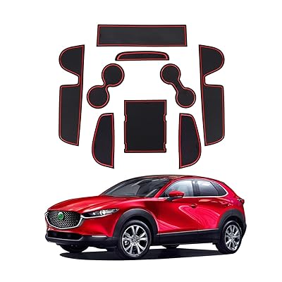 Buy New Mazda Cx 30 Interior Rubber Mats Mazda Cx30 Door Pocket Mats Odorless Non Toxic Rubber Non Slip Backing 9 Piece Set Lfotpp Red Online In Kenya B02tmtcv