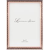 Lawrence Frames Metal Picture Frame with Hammer Effect, 5x7, Copper