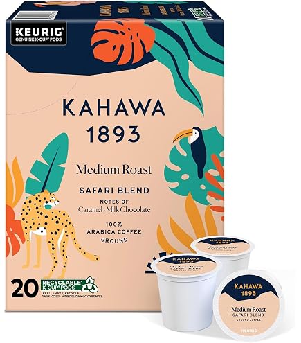 Amazon.com: Kahawa 1893 Medium Roast Coffee K-Cup Pods Safari