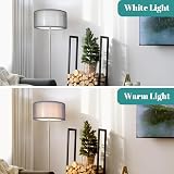 Giggi 2-Tier Grey Lamp Shade Ceiling Table Floor 10 inch 25.4cm GG-LI018GR view 9