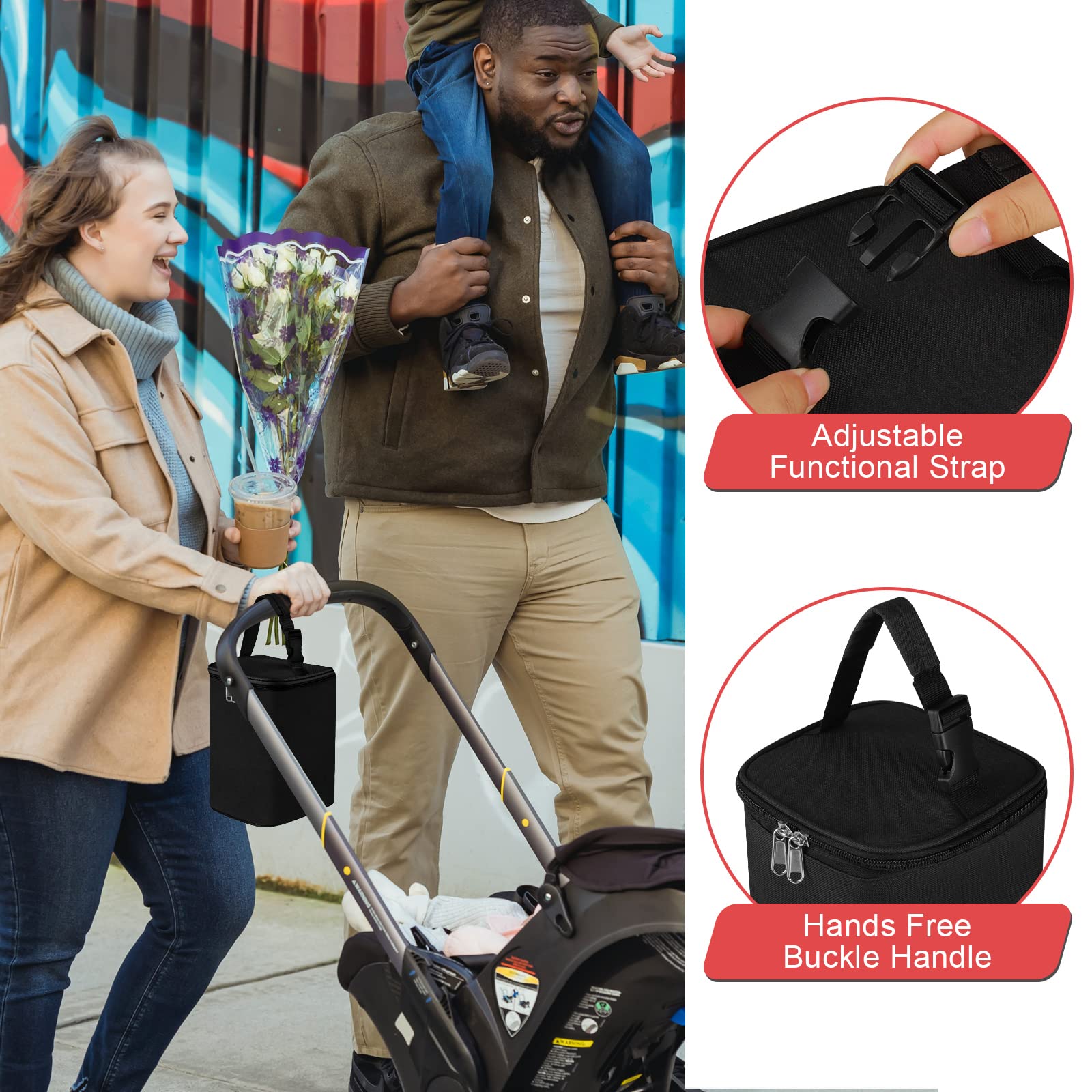 Accmor Breastmilk Cooler Bag, Baby Bottle Cooler Bags, Insulated Tote Bags On The Go, Fits 4 Large 8oz Bottles, for Nursing Mom Daycare Travel